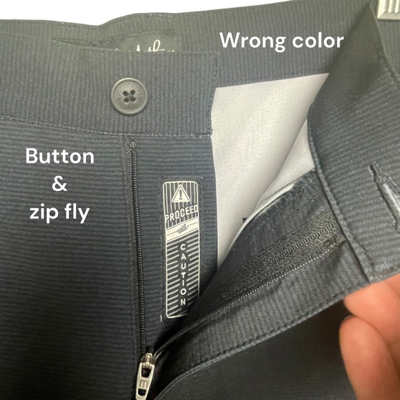 Travis Mathew Golf Pants Prestige Gyoza Black Pinstripes Pockets Sz 32 x 31 - Picture 6 of 14